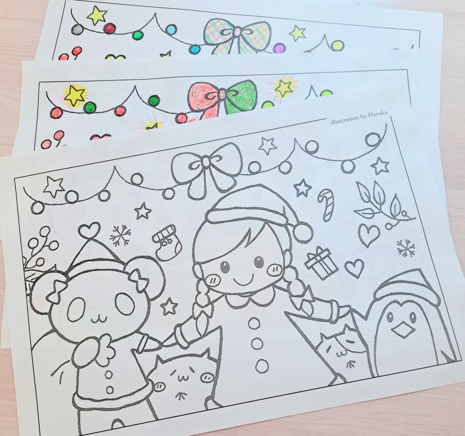 クリスマス 塗り絵 – 子ども向け簡単イラスト23選, image size:1600x1498