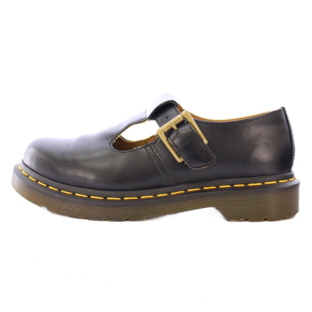 ドクターマーチン DR.MARTENS POLLEY ポリー Tバーシューズ ローカット 厚底 レザー UK 3 黒 ブラック BB