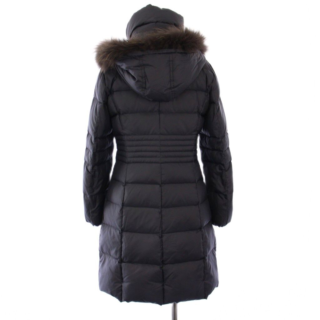 自由区 オンワード樫山 フード付き ブラック ロングダウンコート 冬 23区 オンワード樫山 ダウンコート アウター ロング丈 フード ラクーン