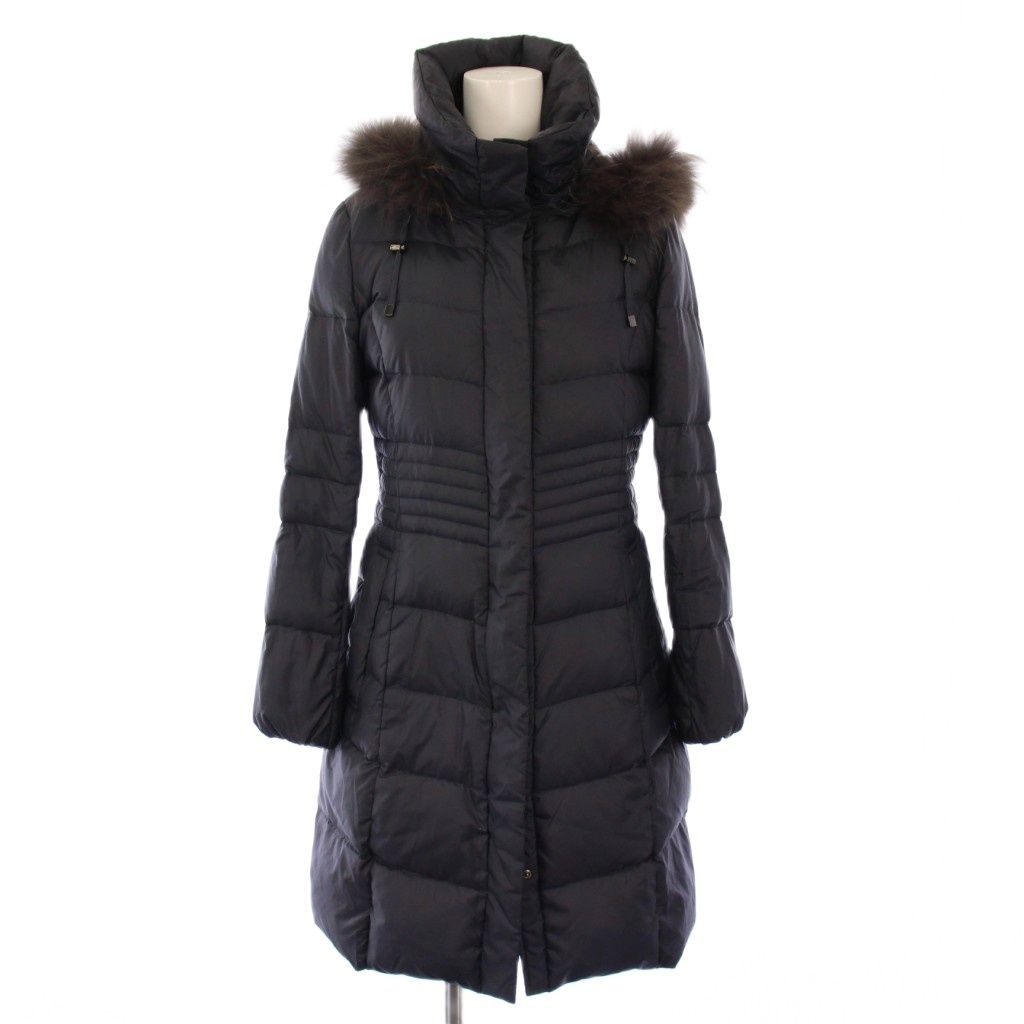 23区 オンワード樫山 ダウンコート アウター ロング丈 フード ラクーン