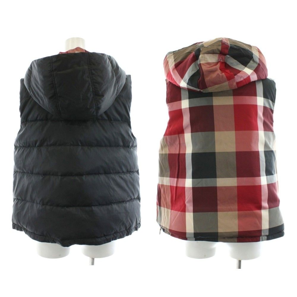 美品⭐️ブルーレーベルクレストブリッジ リバーシブル チェック ダウンベスト 38 ブルーレーベルクレストブリッジ BLUE LABEL CRESTBRIDGE ダウンベスト