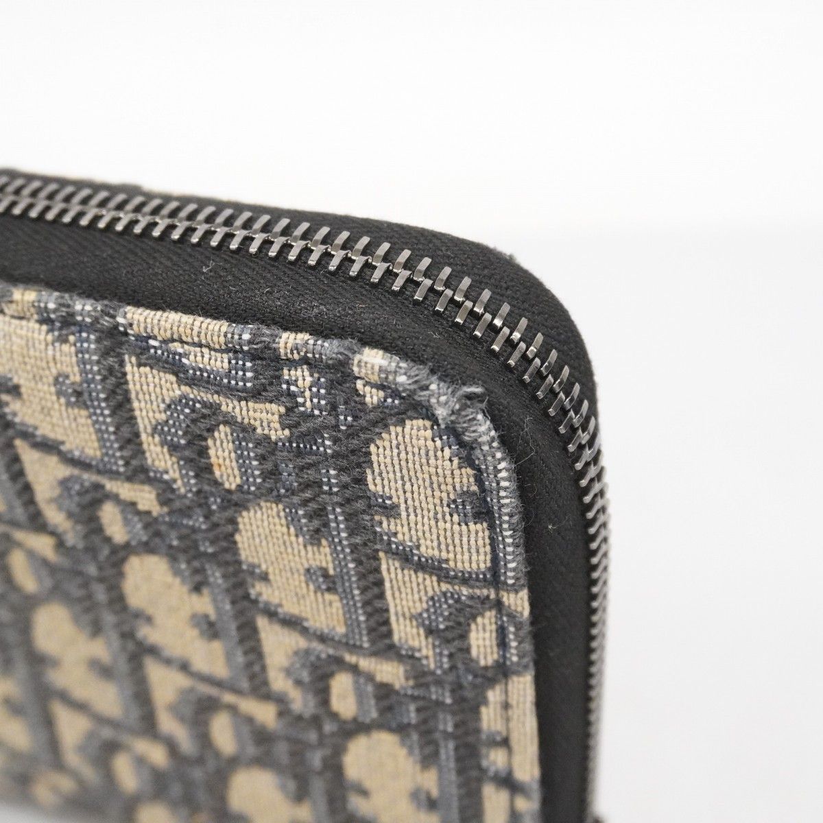 Christian Dior 長財布 ネイビー・ベージュ 5pa1404】クリスチャンディオール 長財布 オブリーク キャンバス