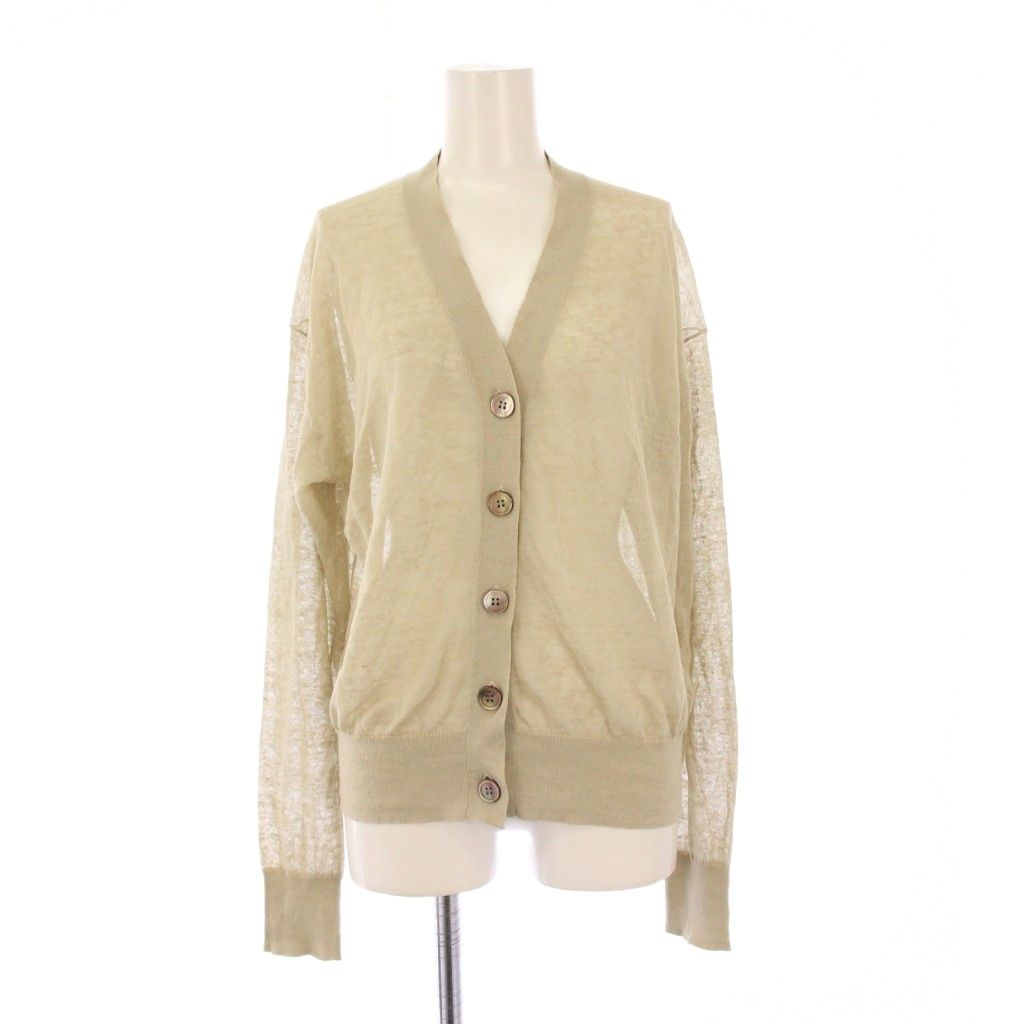 完売品 新品未使用✨Whim Gazette シアーリネンカーディガン ベージュ シアーリネンカーディガン | Whim Gazette(ウィム ガゼット)レディース