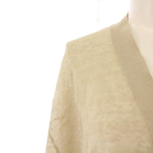完売品 新品未使用✨Whim Gazette シアーリネンカーディガン ベージュ ウィムガゼット Whim Gazette 25SS シアーリネンカーディガン ニット