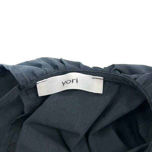 ヨリ yori フリルカラーティアードチュニック シャツ ブラウス 長袖 F