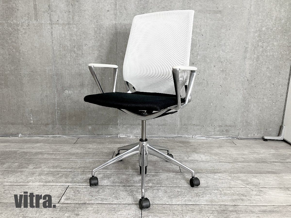 vitra/ヴィトラ□MEDA /メダ チェア□ホワイトxブラック□メッシュx 