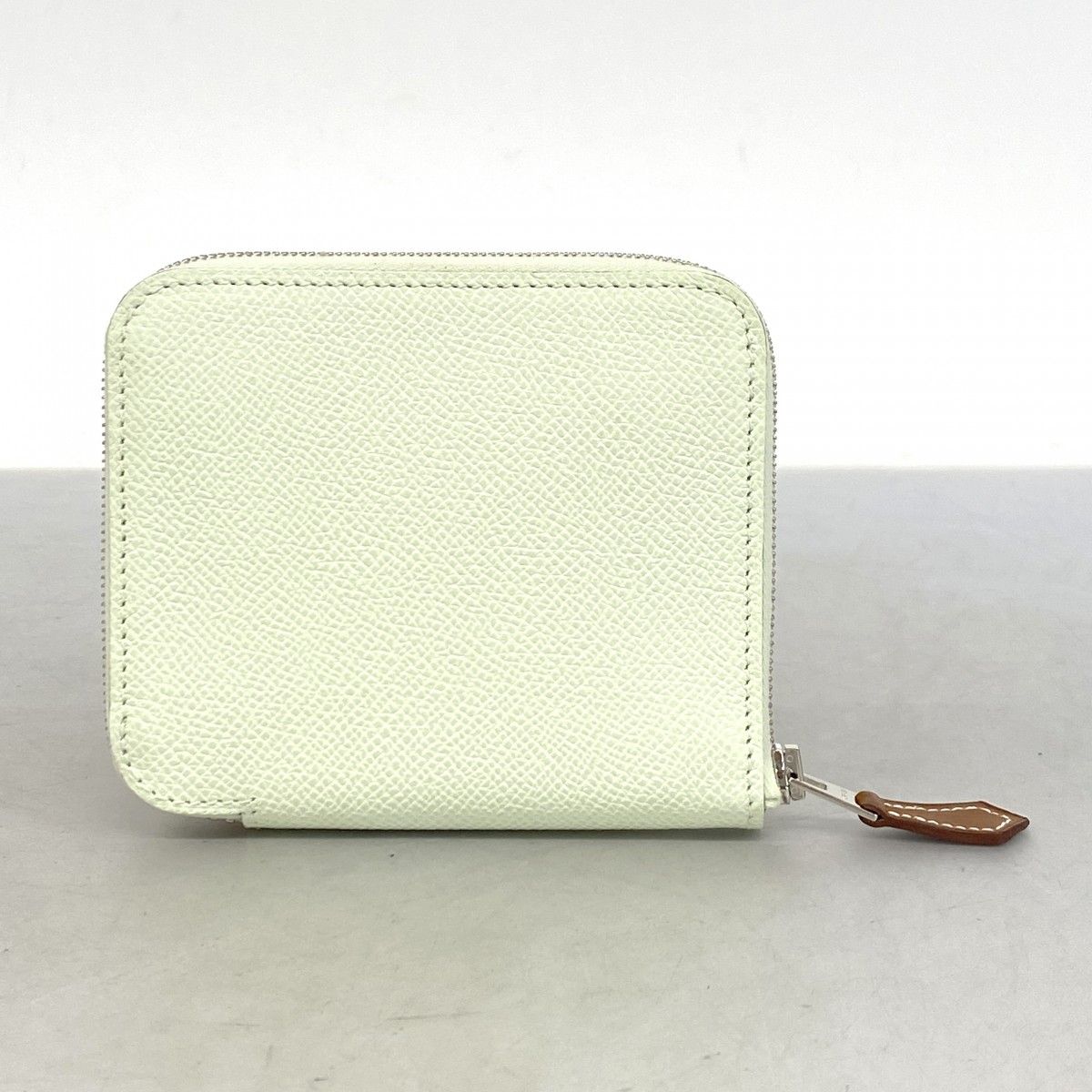 【5pb1511】エルメス ケース アザップコンパクト シルクイン ヴォーエプソン ヴェールフィズ シルバー金具 U刻印【中古】レディース 5pb1511】エルメス コインケース アザップコンパクト シルクイン