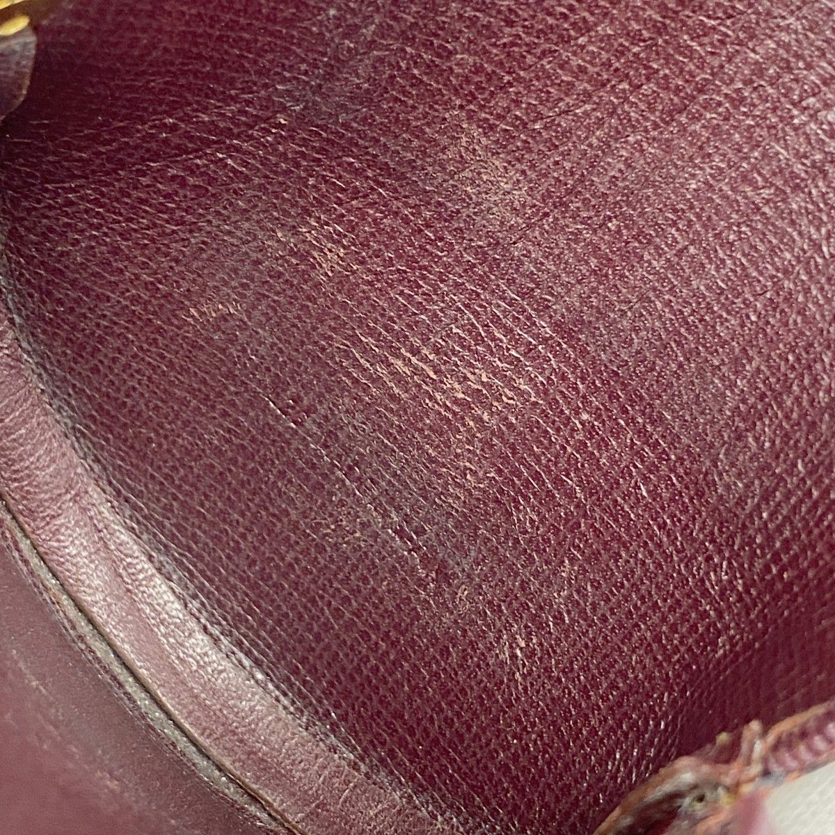 5pb1549】カルティエ コインケース マスト レザー ボルドー ゴールド