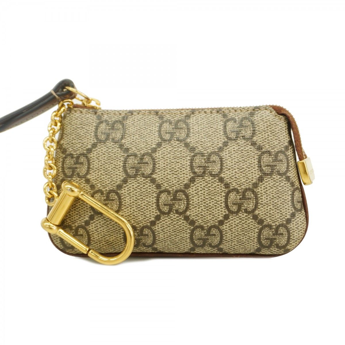 5pb1557】グッチ コインケース GGスプリーム 447964 PVC ブラウン