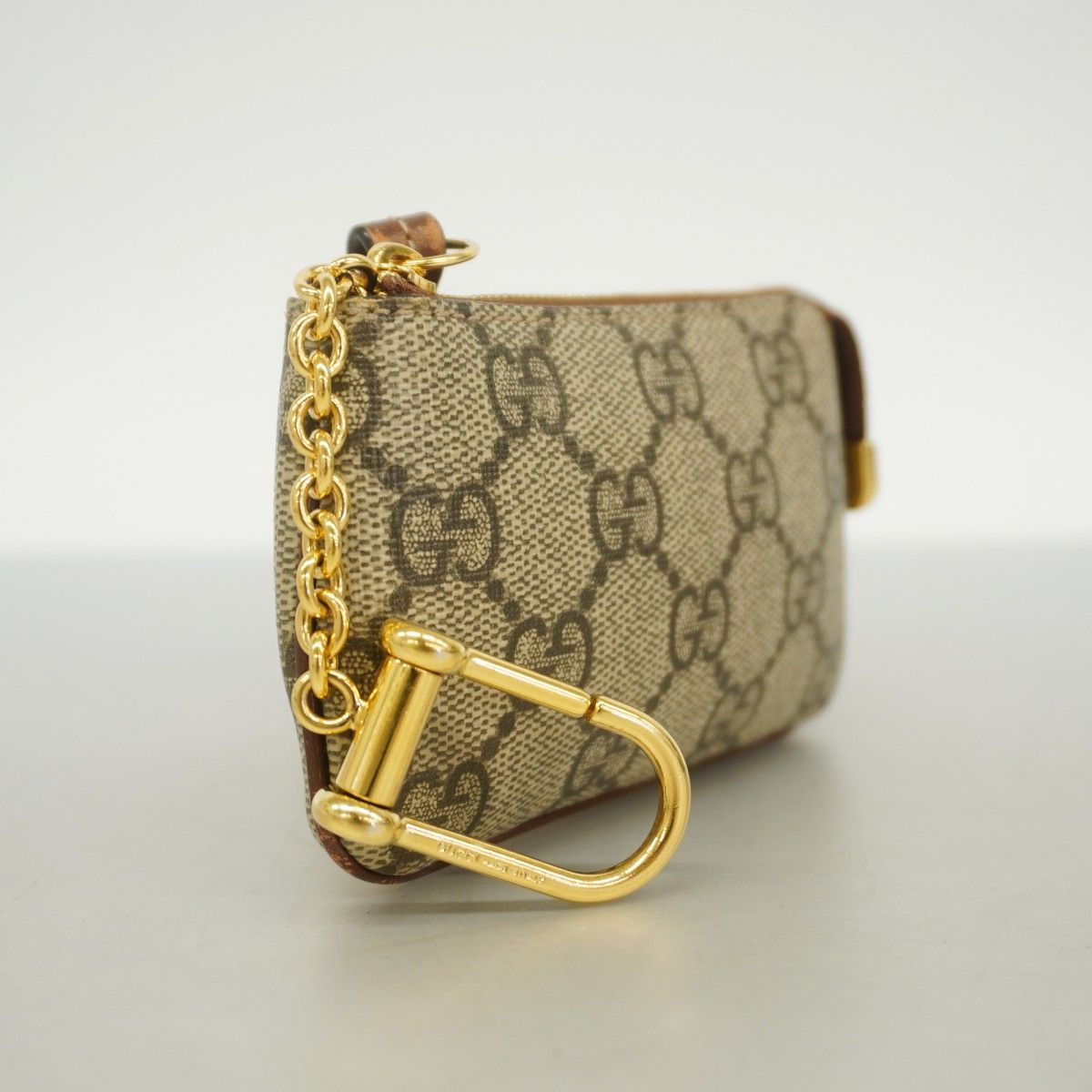 5pb1557】グッチ コインケース GGスプリーム 447964 PVC ブラウン