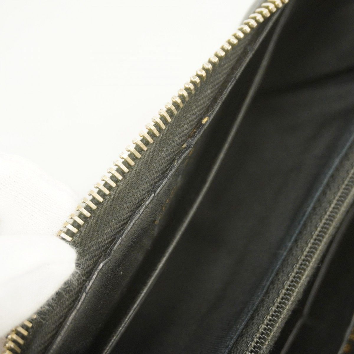 5pb1564-r】シャネル 長財布 マトラッセ ラムスキン ブラック