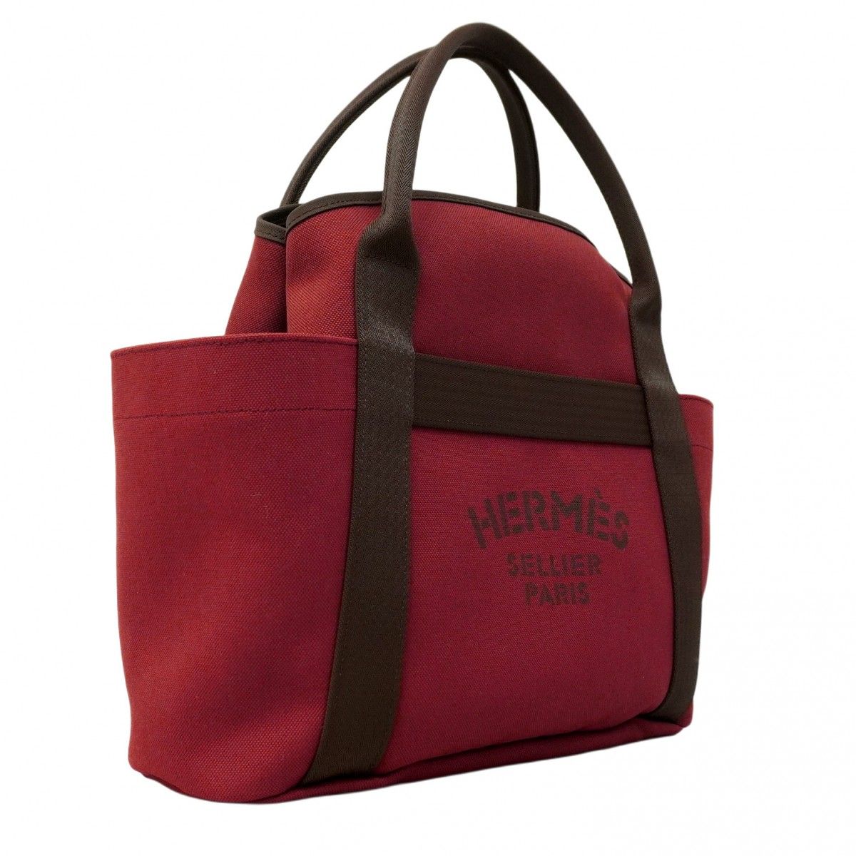 5pb1583】エルメス トートバッグ サックドパンサージュ キャンバス