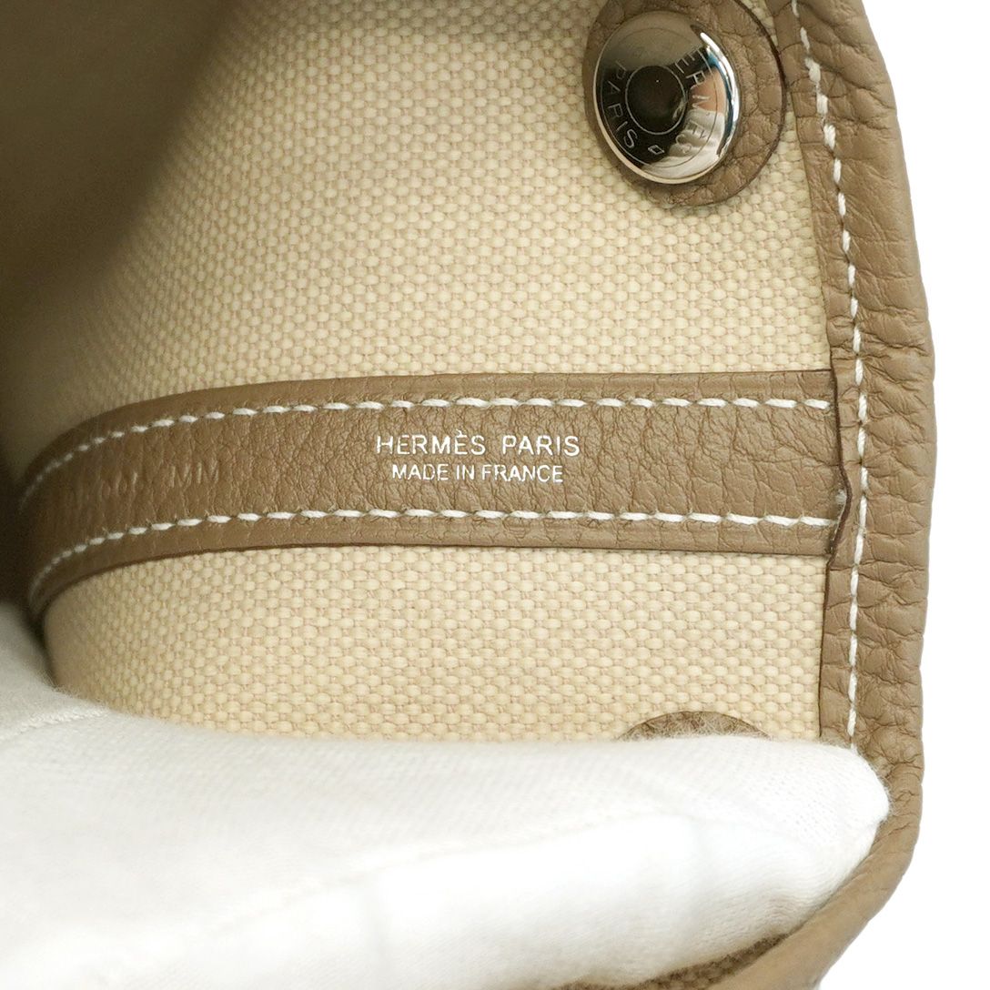 5pb1592-h】エルメス トートバッグ ガーデンパーティTPM トワル