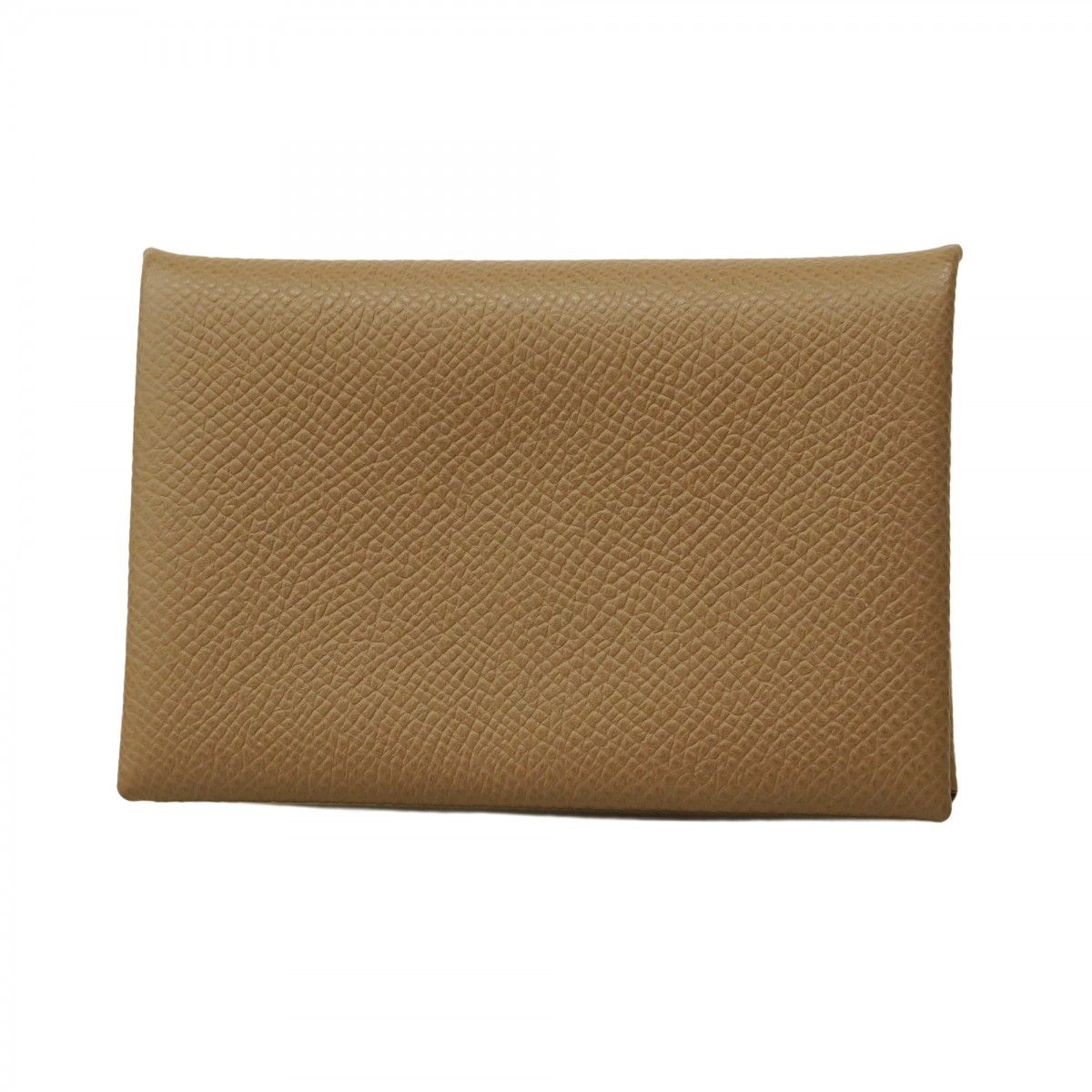 5 pb 1595 h エルメス カードケース カルヴィ ヴォーエプソン トープ シルバー金具 B刻印 メンズ レディース ユニセックス