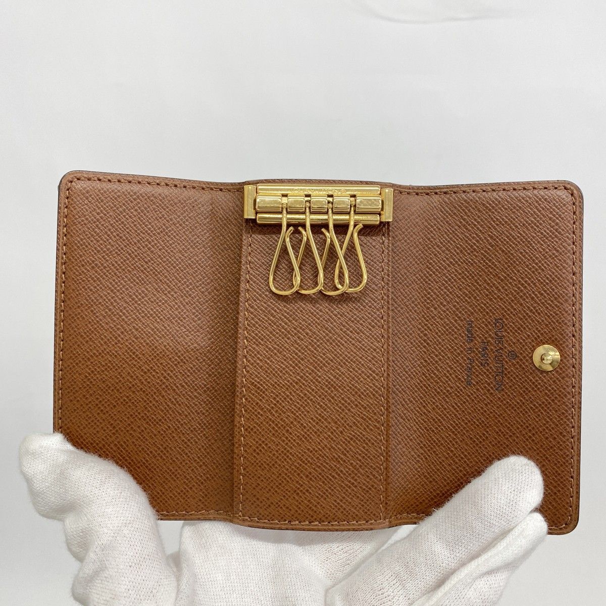 5pb1626】ルイヴィトン キーケース モノグラム ミュルティクレ4 M69517