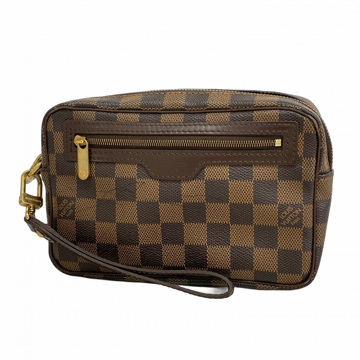 5 pb 1628 ルイヴィトン クラッチバッグ ダミエ ポシェットビエマカオ N 61739 エベヌ メンズ