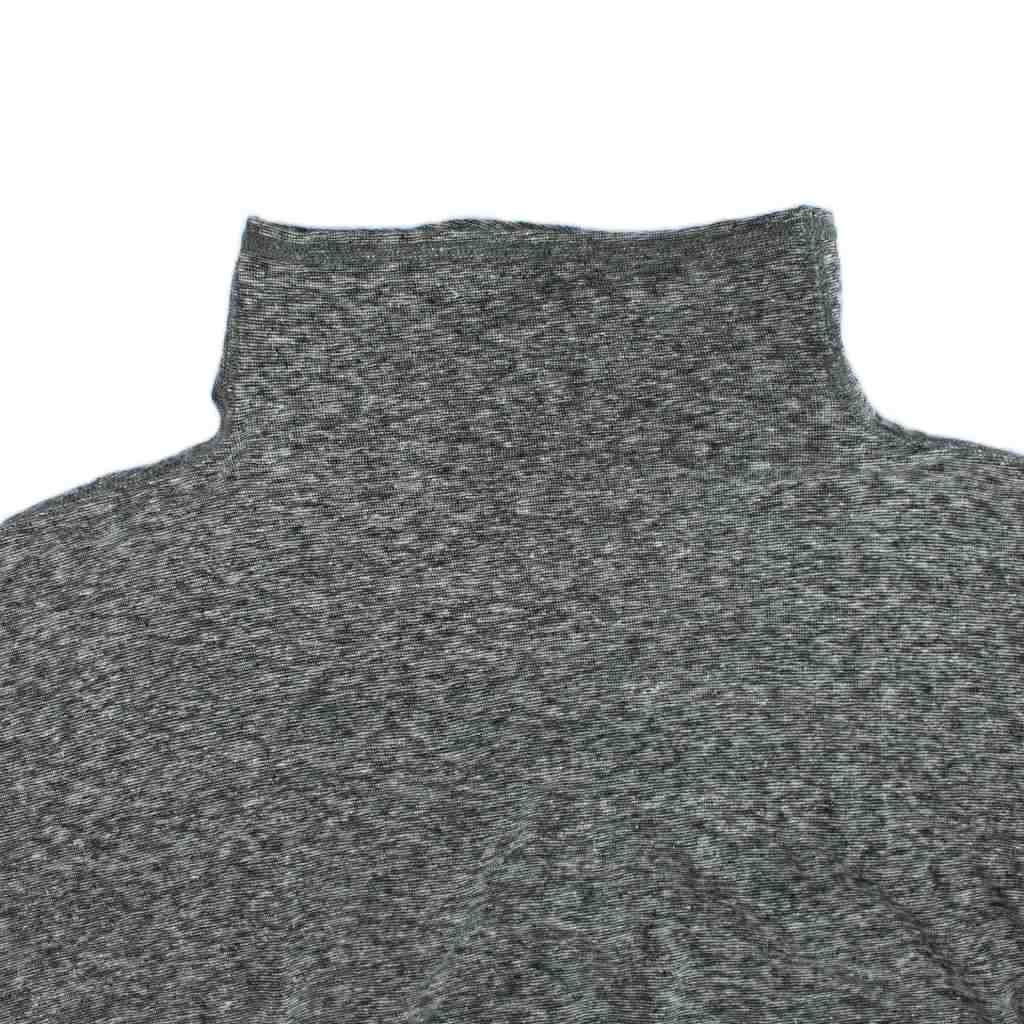 JURGEN LEHL ヨーガンレール 半袖 チャイナ リボン カットソー M ヨーガンレール JURGEN LEHL カットソー 半袖 ハイネック 麻 リネン M