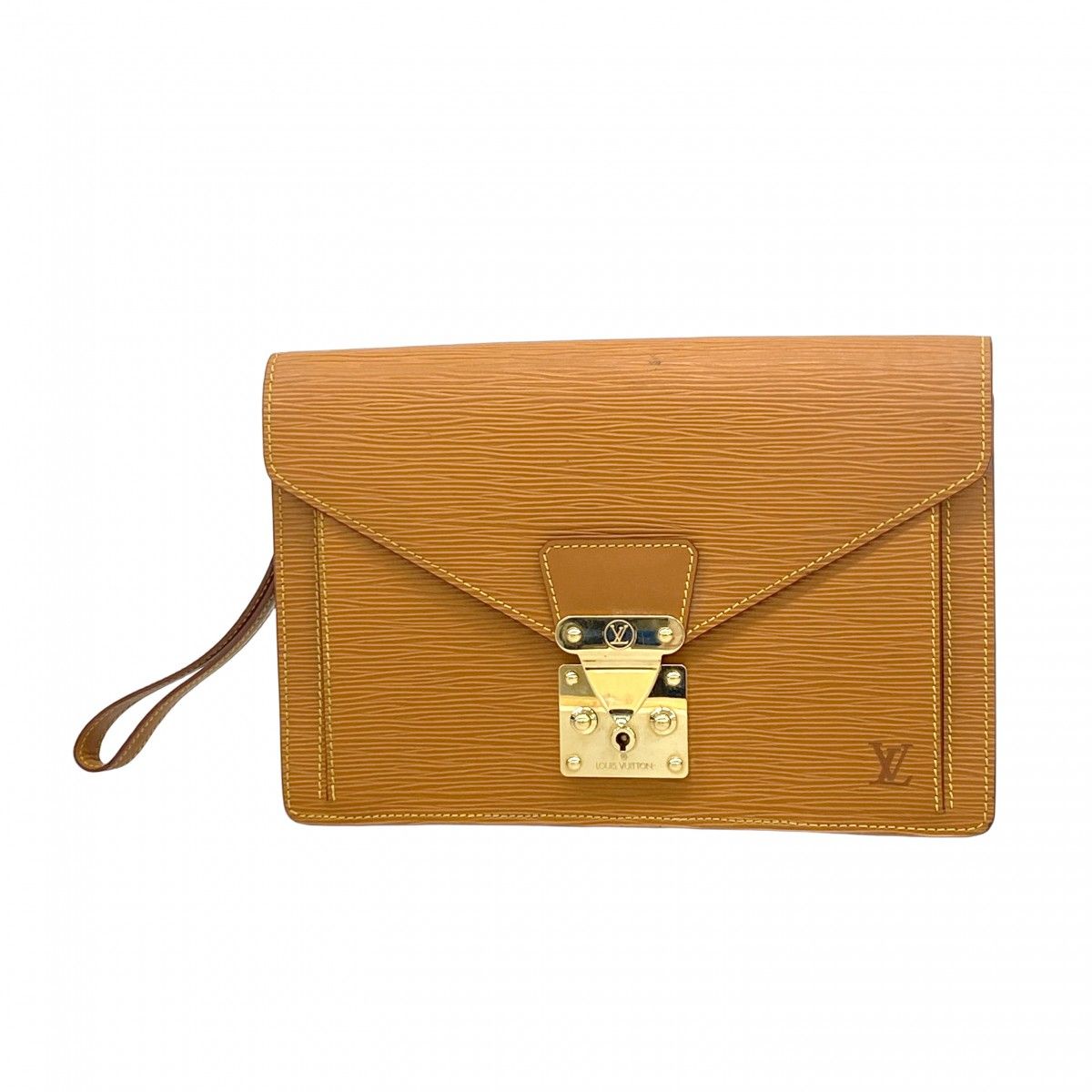 5 pb 1676 ルイヴィトン クラッチバッグ エピ セリエドラゴンヌ M 52618 ジパングゴールド メンズ
