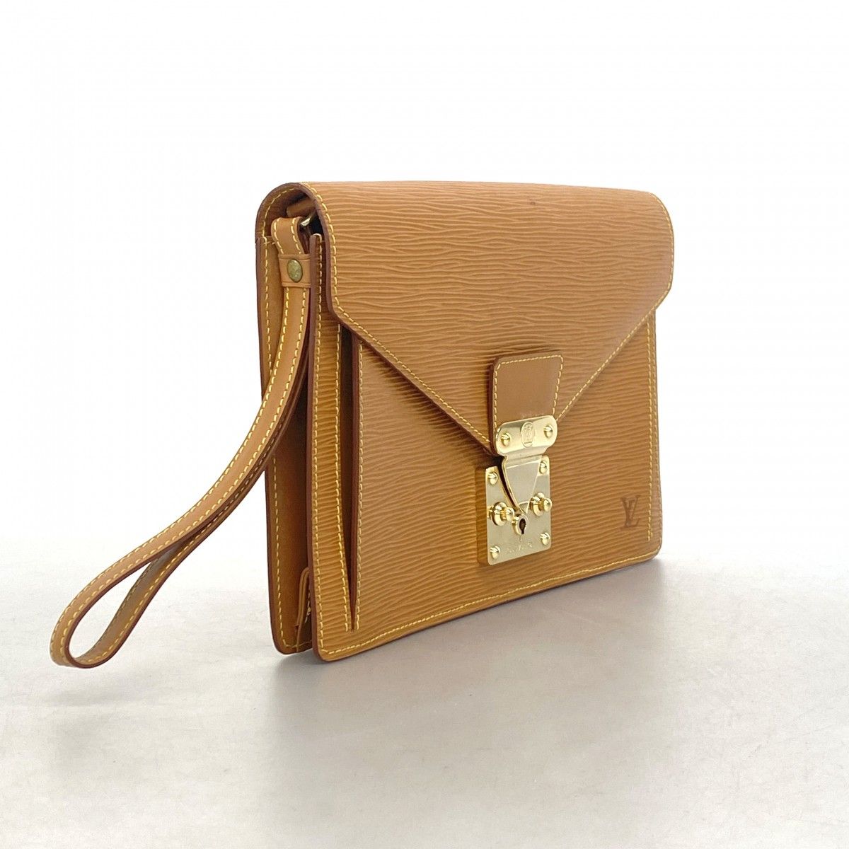 5 pb 1676 ルイヴィトン クラッチバッグ エピ セリエドラゴンヌ M 52618 ジパングゴールド メンズ