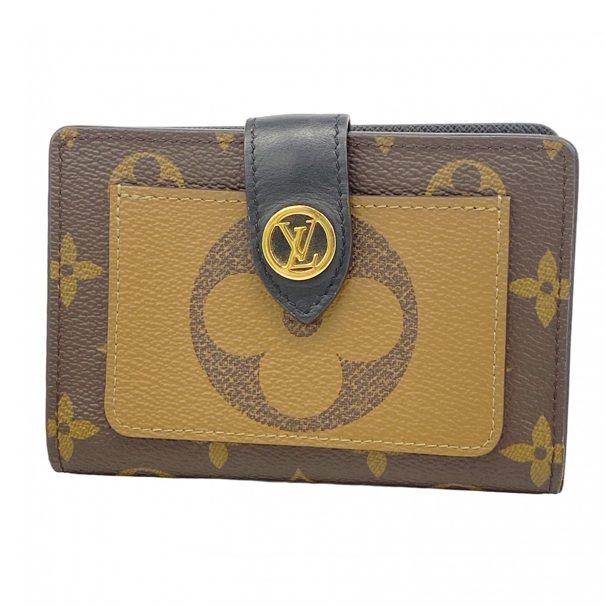 5 pb 1678 ルイヴィトン 財布 モノグラム ジャイアントリバース ポルトフォイユジュリエット M 69432 ブラウン レディース