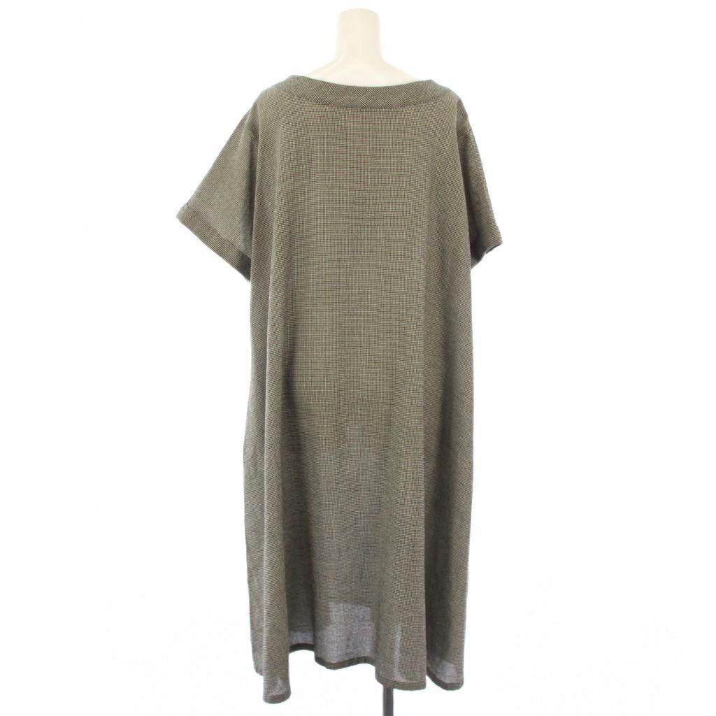 ワイズ Y's ヨウジヤマモト ワンピース 半袖 ロング チェック柄 グレー