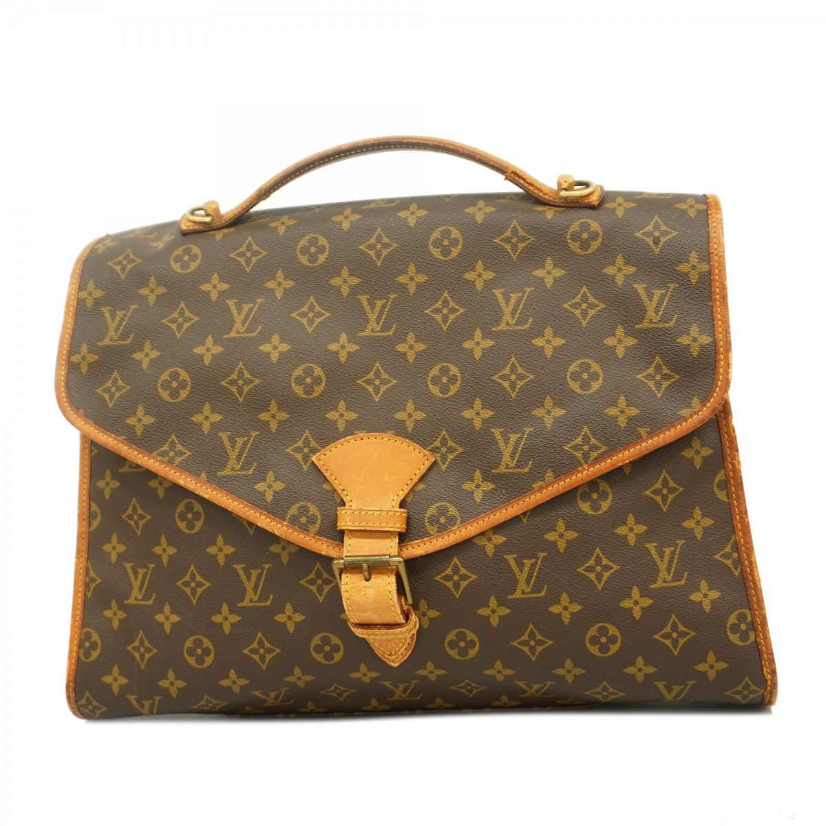 5pb1687 ルイヴィトン ブリーフケース モノグラム ビバリー M51120 ブラウン レディース