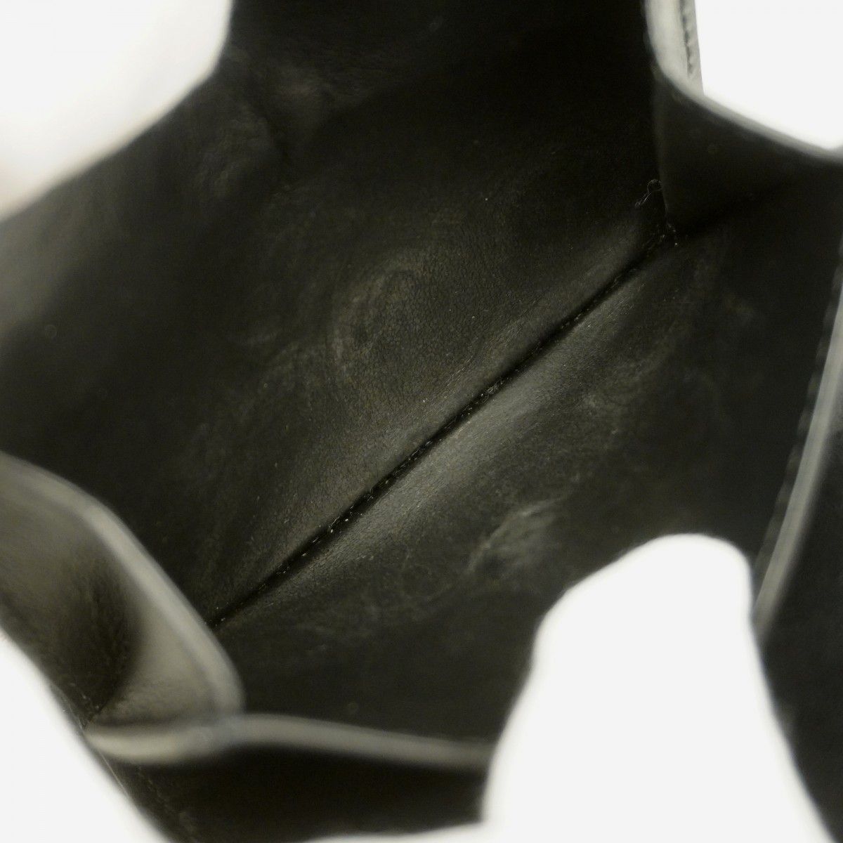 5pb1689】セリーヌ 三つ折り財布 レザー ブラック ゴールド金具【中古