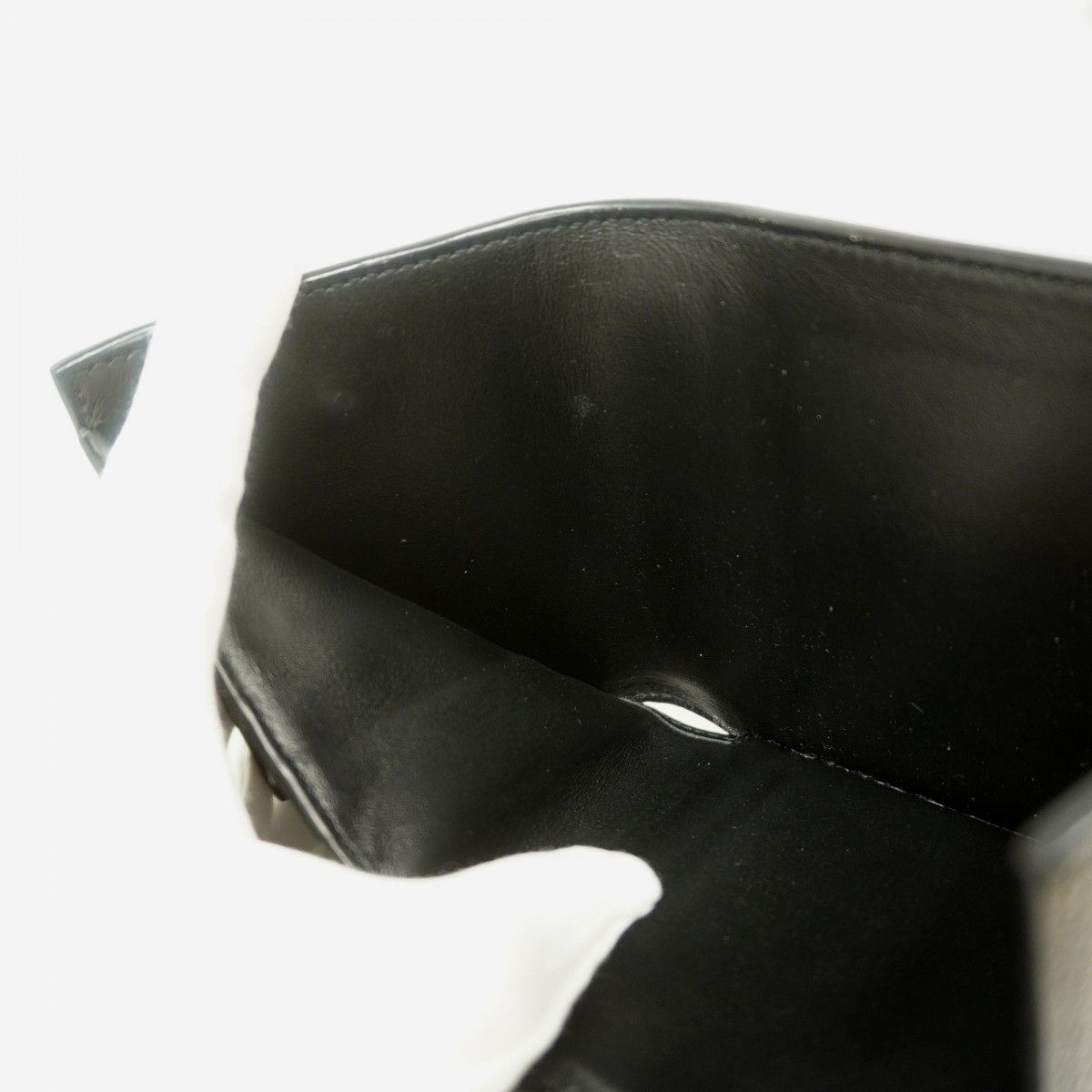 5pb1689】セリーヌ 三つ折り財布 レザー ブラック ゴールド金具【中古