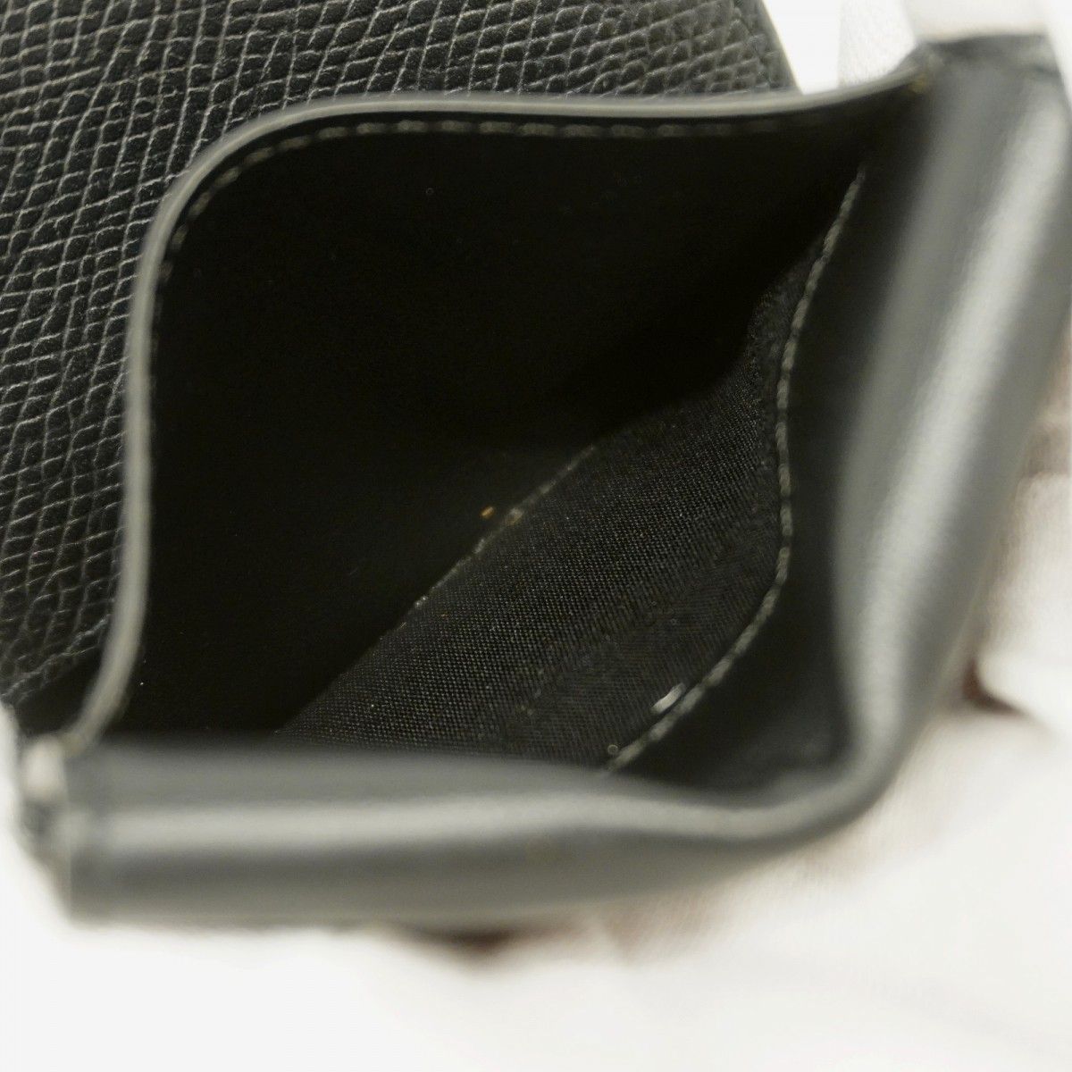 5pb1689】セリーヌ 三つ折り財布 レザー ブラック ゴールド金具【中古