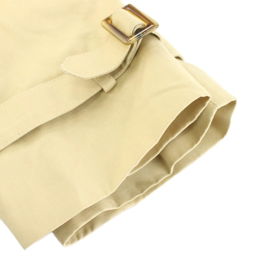 ランバン LANVIN トレンチコート ロング丈 フード 裏地チェック柄