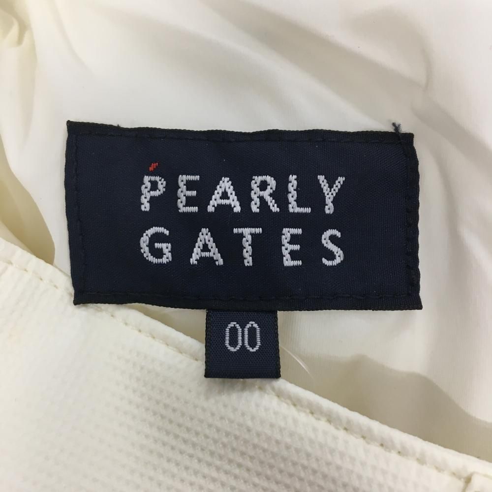 パーリーゲイツ 中綿パンツ 白×黒 ポケット口ロゴ レディース 00 XS ゴルフウェア PEARLY GATES キャディバッグ ジュニアゴルフ用品
