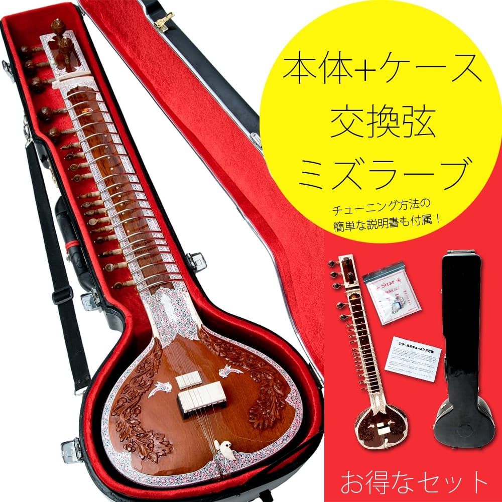 Kartar Music House社製 シタールセット グラスファイバーケース シタール Sitar インド
