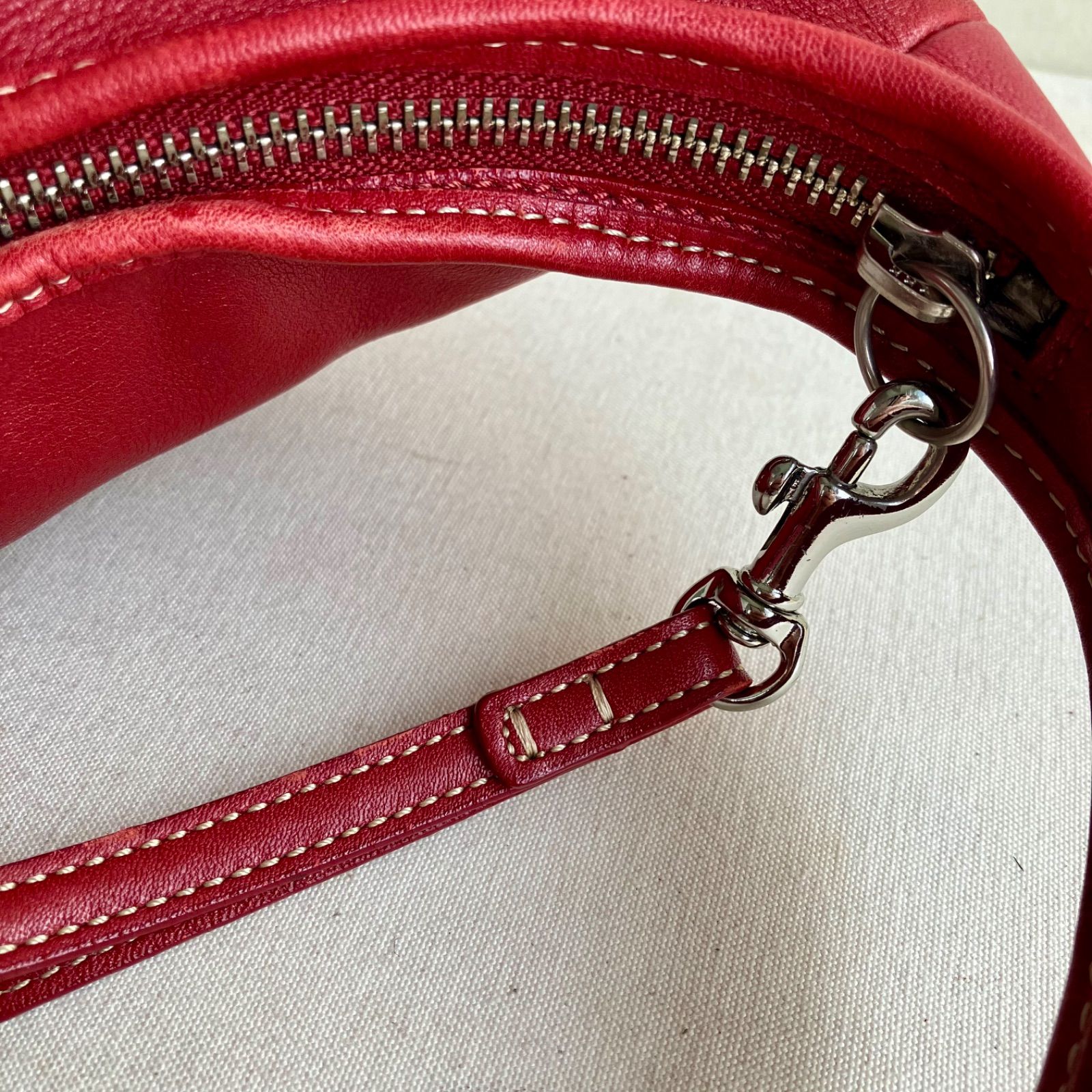 Vintage Coach Ergo Hobo Shoulder Bag Red Cowhide Leather y2k