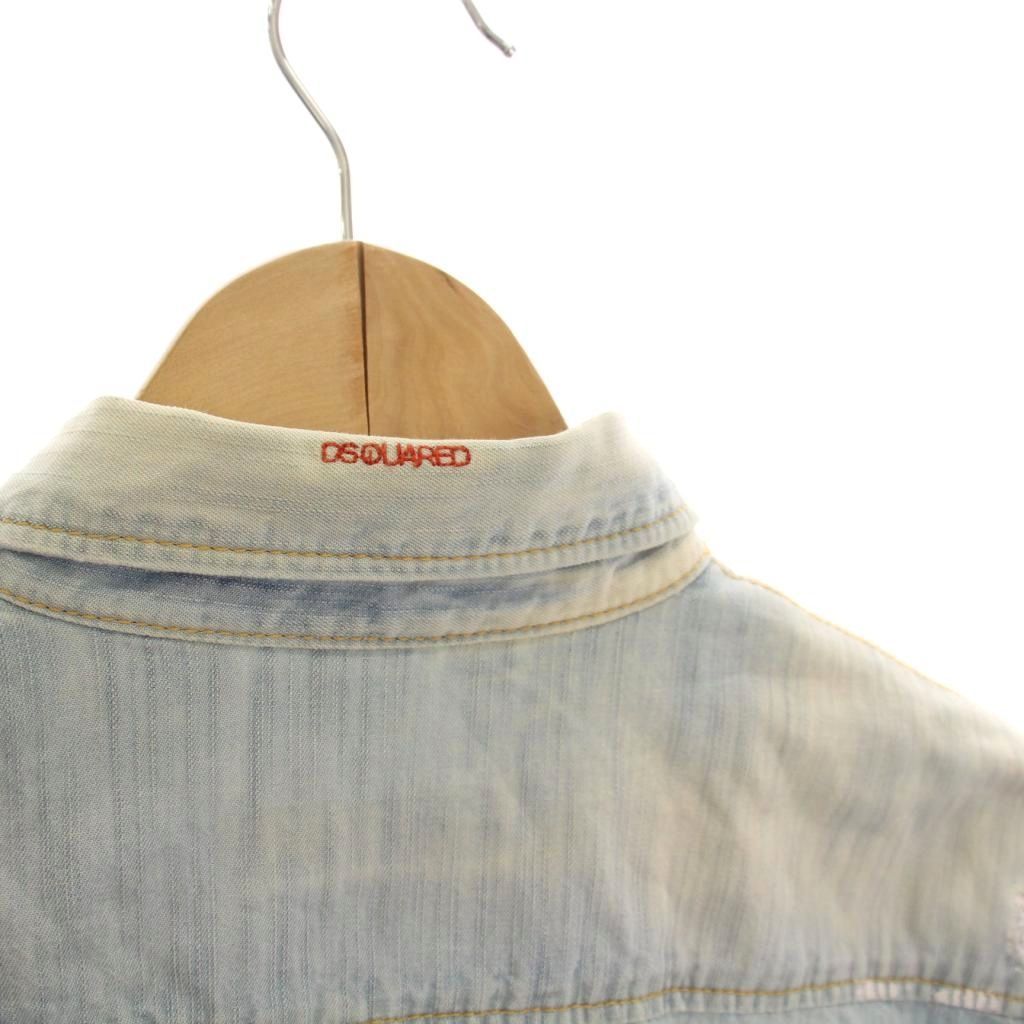 ディースクエアード DSQUARED2 デニムシャツ ウエスタン ペイント加工