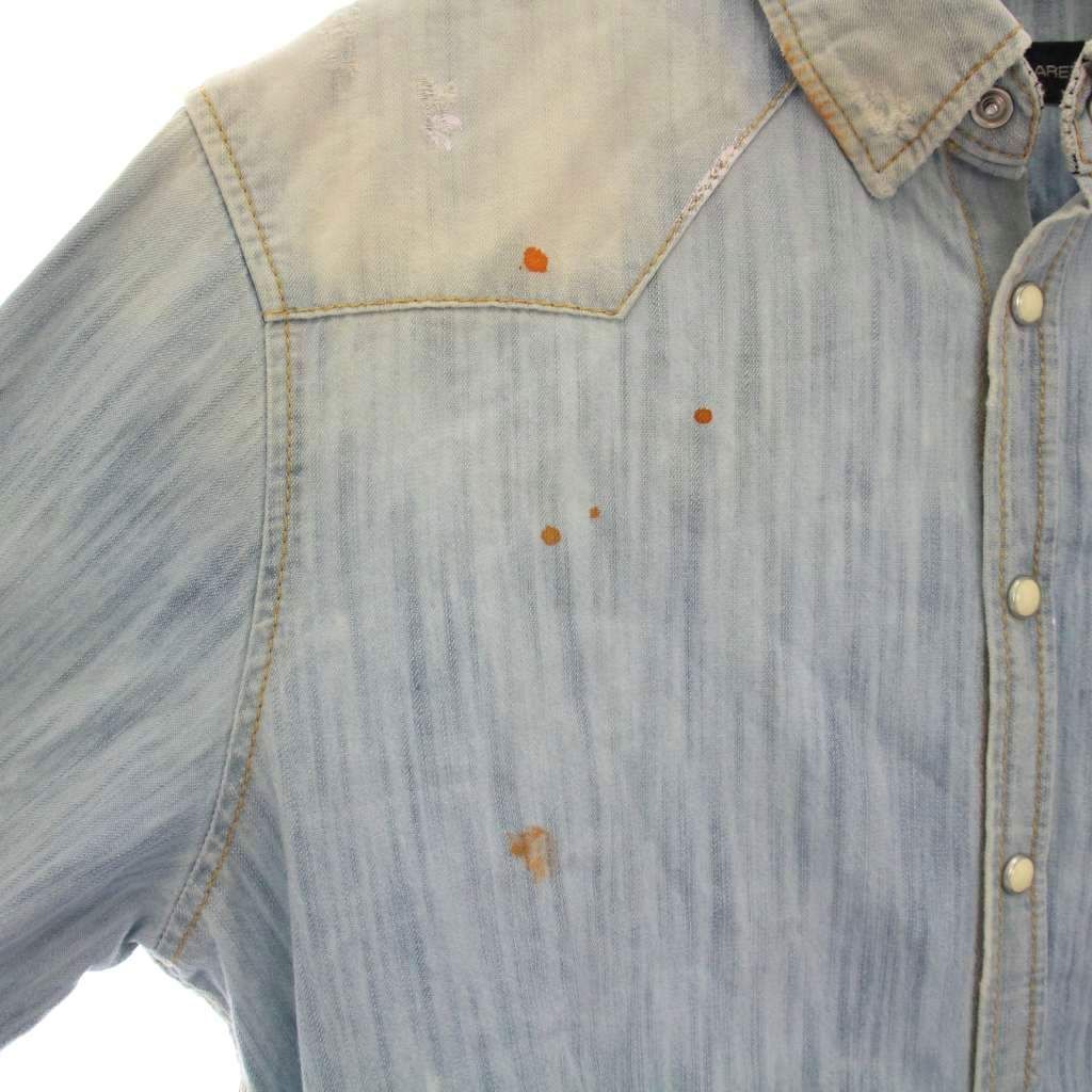 ディースクエアード DSQUARED2 デニムシャツ ウエスタン ペイント加工