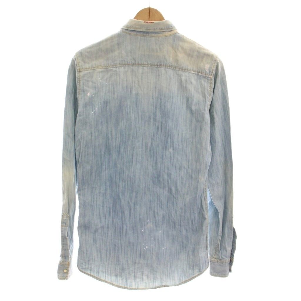 ディースクエアード DSQUARED2 デニムシャツ ウエスタン ペイント加工