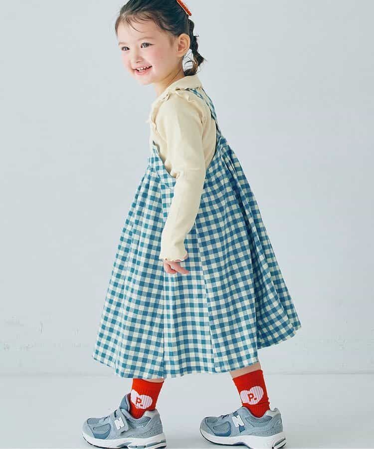 p.premier ギンガムチェックジャンスカu0026メロウトップスセット　p117026