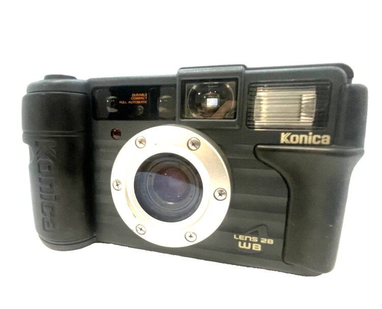 カメラ 【動作品】フィルムカメラ Konica 現場監督 LENS 28 WB ECO