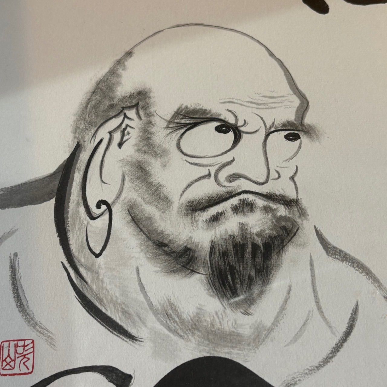 水墨画】木製額縁 忍 吹山!? 額絵 インテリア - メルカリ