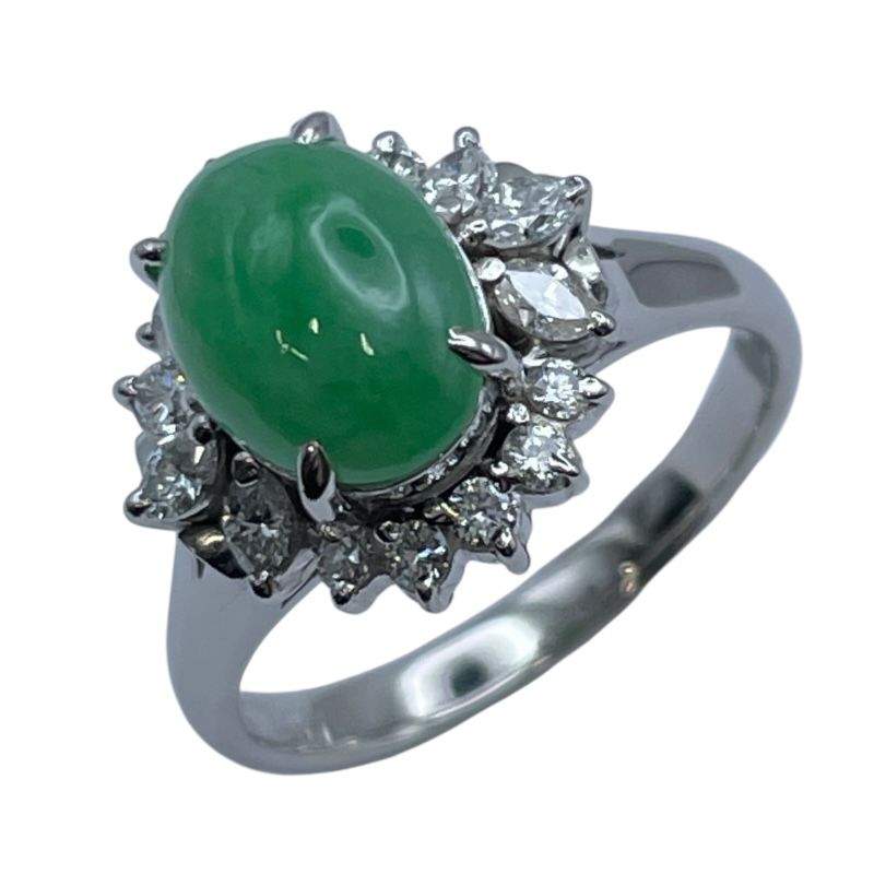 ヒスイリング プラチナ Pt 900 ジュエリー