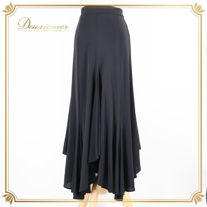 社交ダンス 衣装 スカート ブラック系 チャコットロイヤルダンス