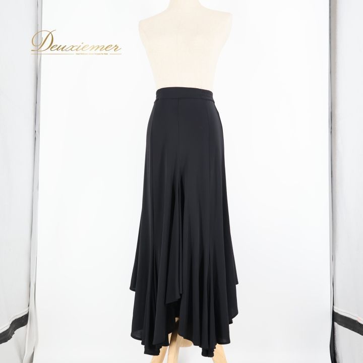 社交ダンス 衣装 スカート ブラック系 チャコットロイヤルダンス