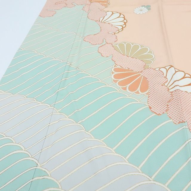 百華❀Y4164◇美品未着用 金駒刺繡 染め一つ紋 トールサイズ 手縫い