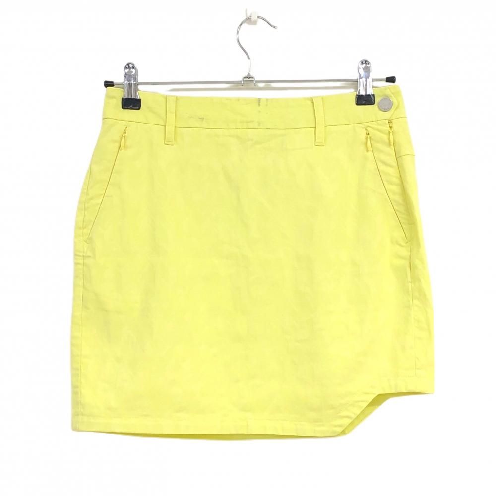 デサントゴルフ スカート ライトイエロー 総柄地模様 ストレッチ 中田