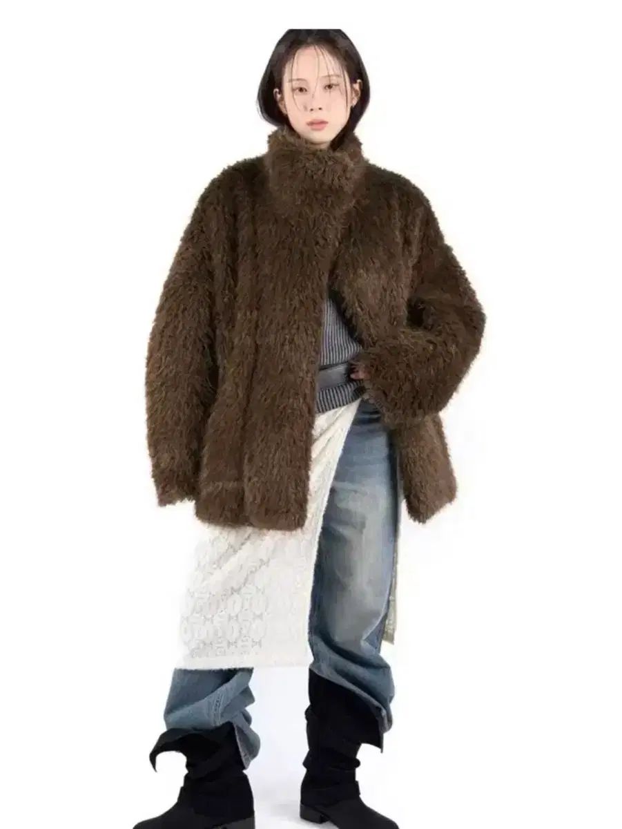 REETKEEM ムートンファージャケット ベージュCOLOR