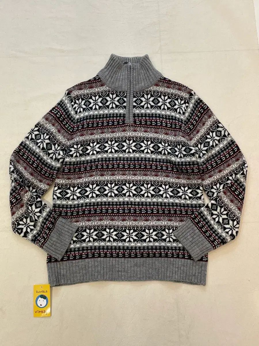 取引出品 日本 ヴィンテージ ノルディック 本物 ハーフジップアップ