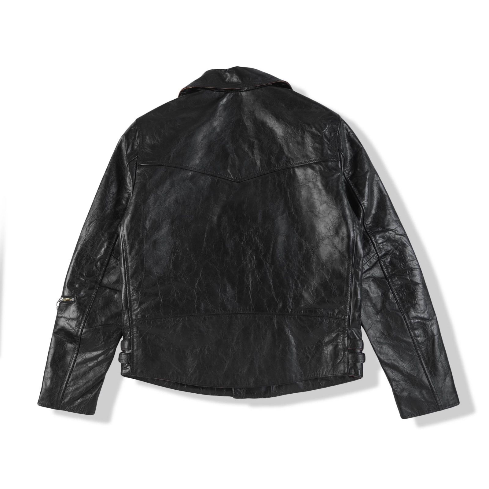 ライトニング 茶芯ホースハイド ダブルライダースレザージャケット L