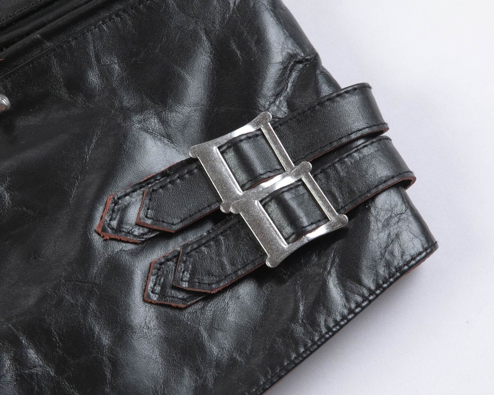 ライトニング 茶芯ホースハイド ダブルライダースレザージャケット L