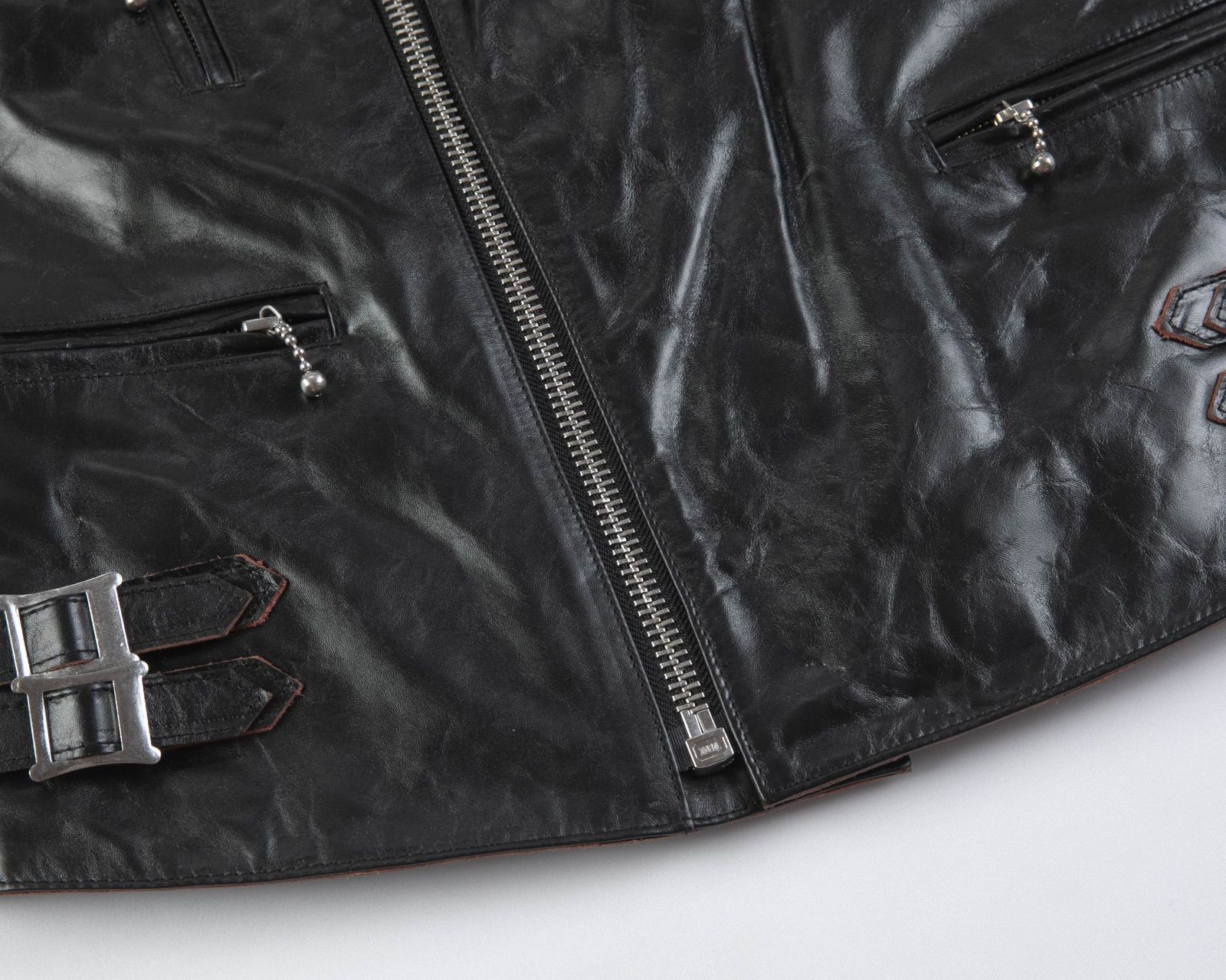 ライトニング 茶芯ホースハイド ダブルライダースレザージャケット L