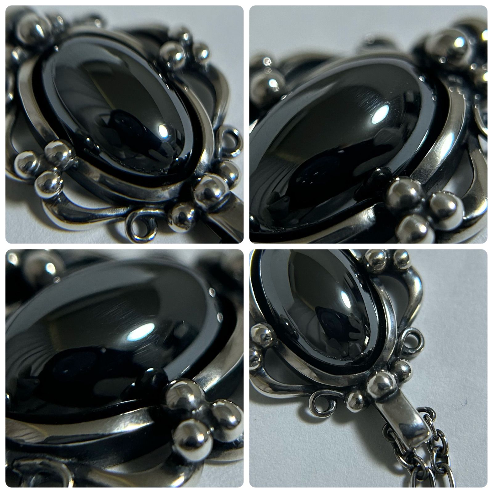 ジョージジェンセン ネックレス ペンダント 1989 2009 復刻 ヘマタイト